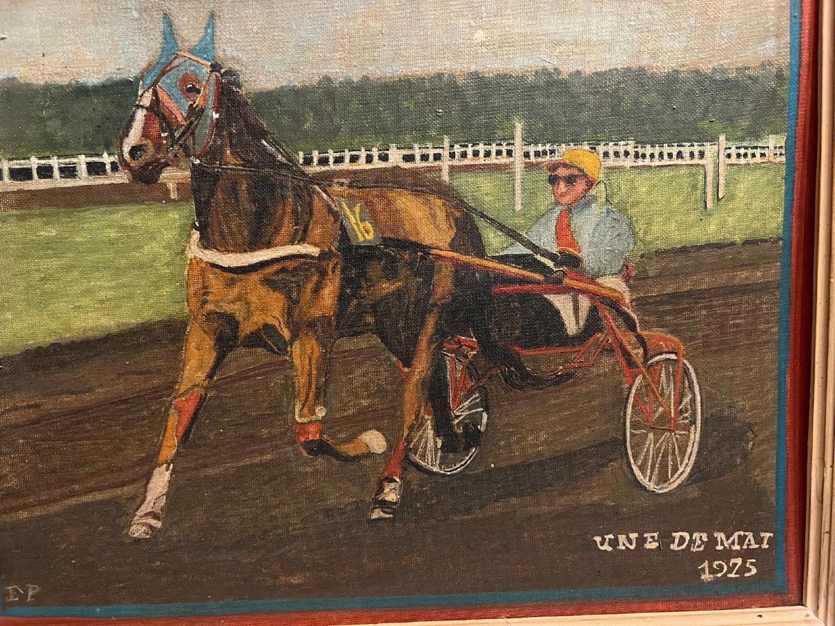 Monogram Painting Ep Horse Racing (one Of May) 1975.-photo-2