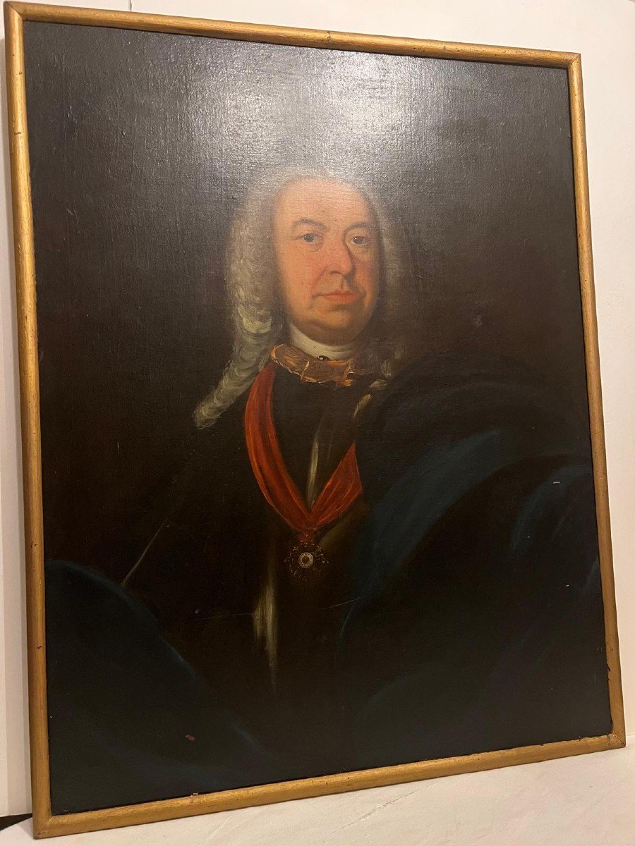 Painting Portrait Of A Noble Man, Oil On Wood. -photo-2
