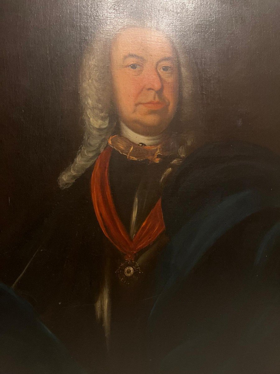 Painting Portrait Of A Noble Man, Oil On Wood. -photo-3