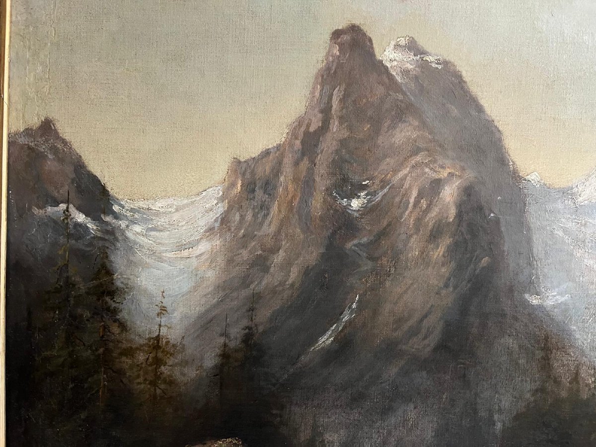 Mountain Landscape Painting, Very Pretty Frame.-photo-4