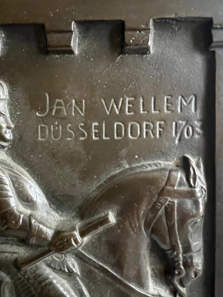 Bronze Sculpture Signed Wiehe. Knight Jan Wellem.-photo-2