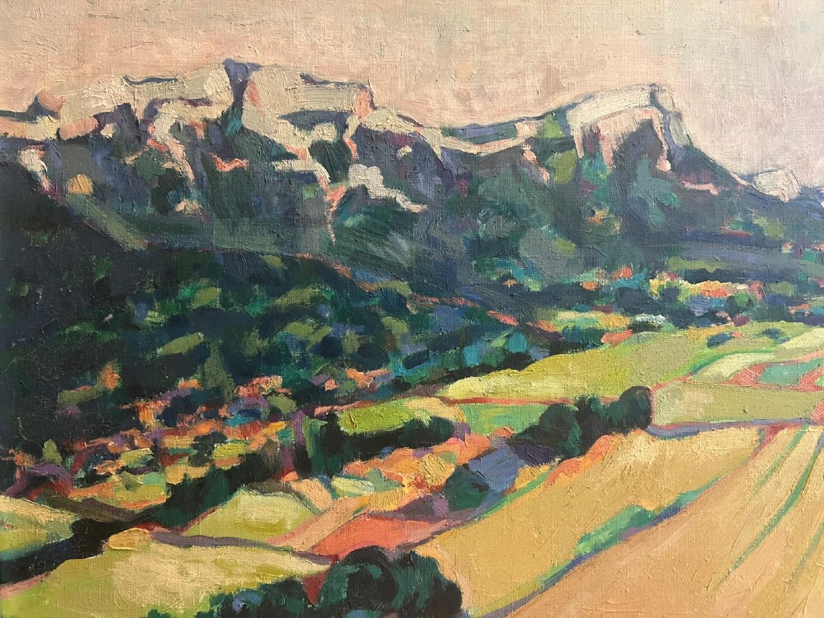 Tableau Signé M. Ronga . Paysage. -photo-2
