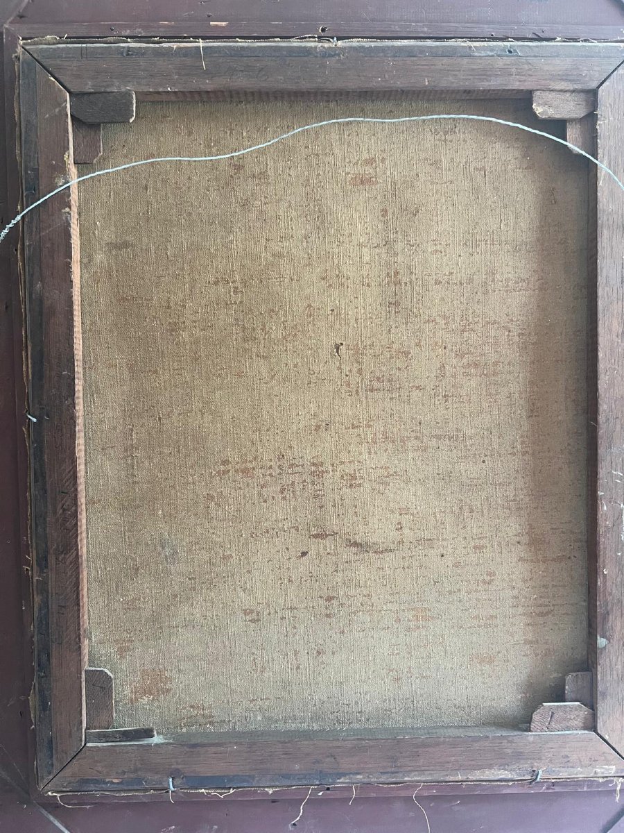 Painting Signed Clovis Didier 1994, Dictation Of A Letter. -photo-4