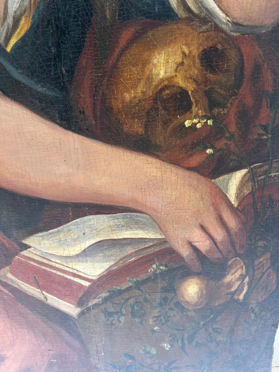 Mary Magdalene, Oil On Wood. -photo-4