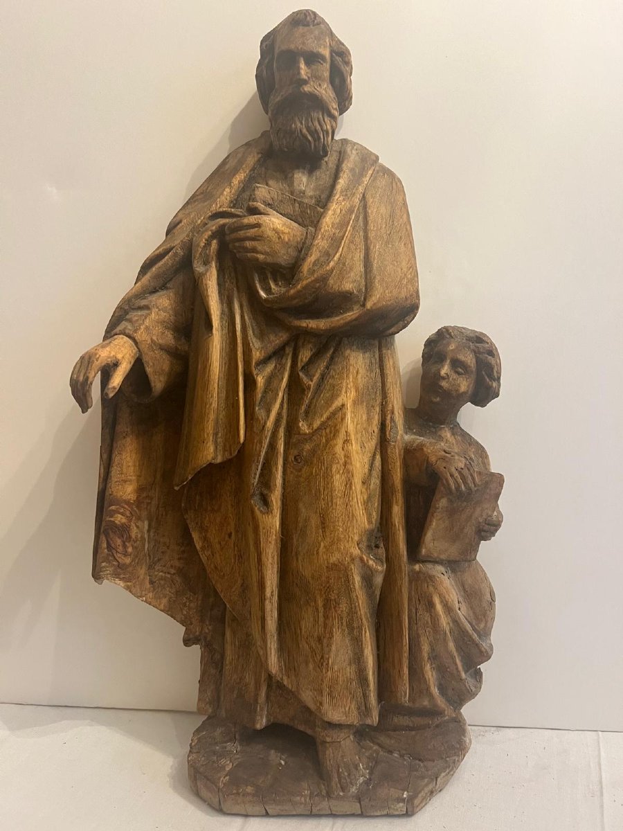 Sculpture Religieuse Ancienne En Bois Sculpter -photo-3