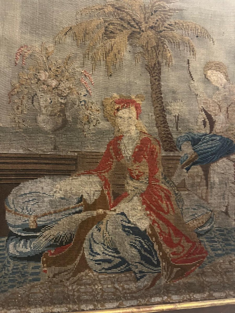 Tapestry, Orientalist Style, Period Frame. -photo-3