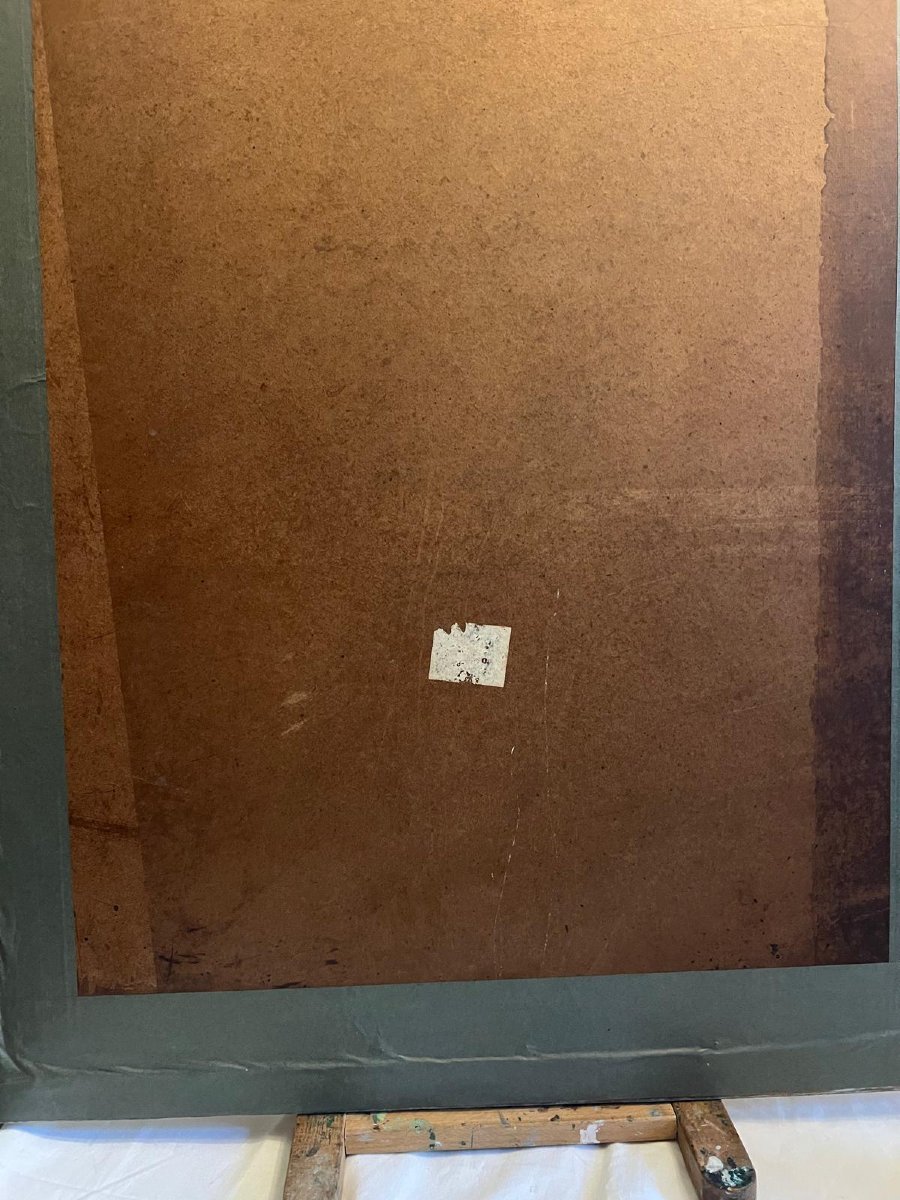 Old Engraving? Period Painting, Small Accident, Original Frame. -photo-4