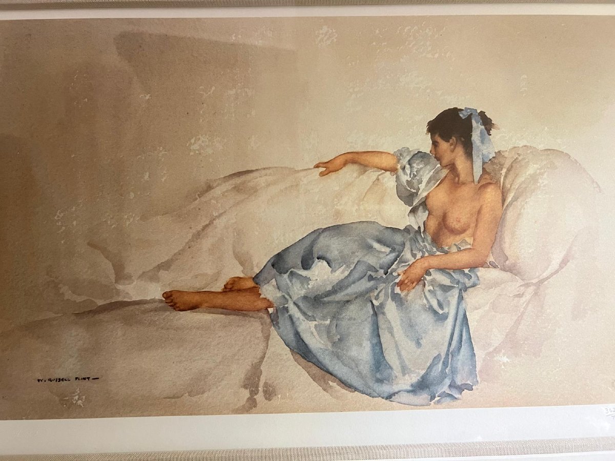 Tableau, le ruban bleu Édition limitée à 750 exemplaires,  Publié par Rossell Flint Galeries.-photo-2