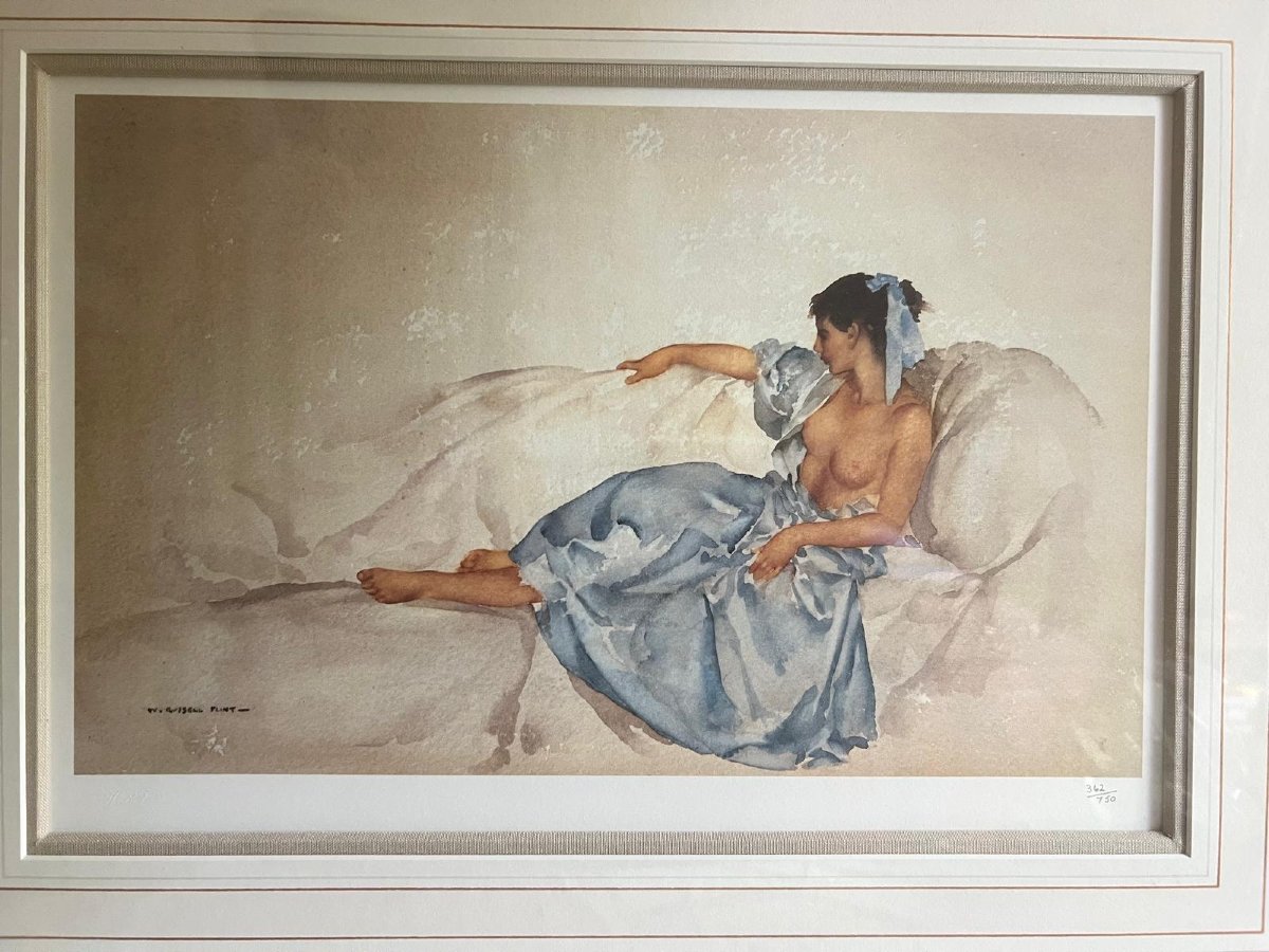 Tableau, le ruban bleu Édition limitée à 750 exemplaires,  Publié par Rossell Flint Galeries.-photo-2