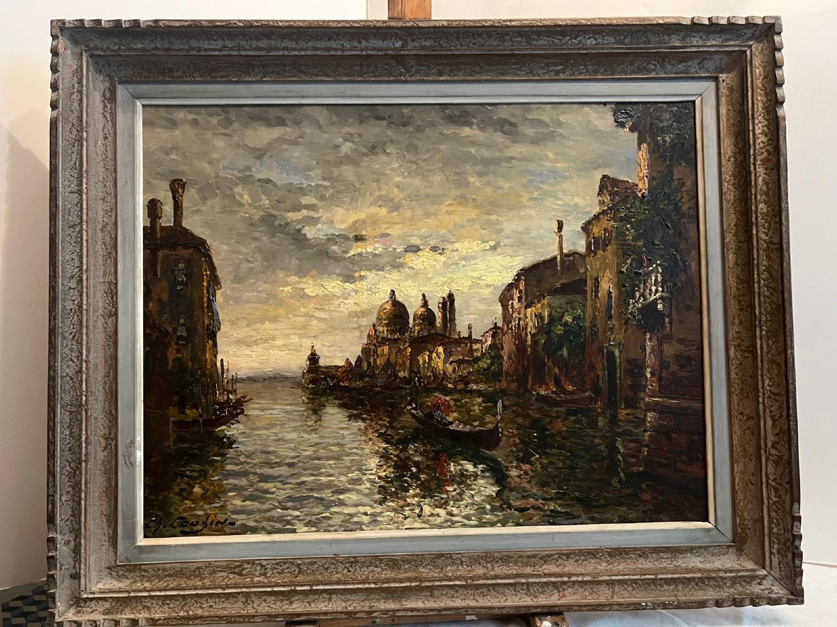 Venice Painting Signed Charles Cousin 1904 - 1960, 19th Century. 