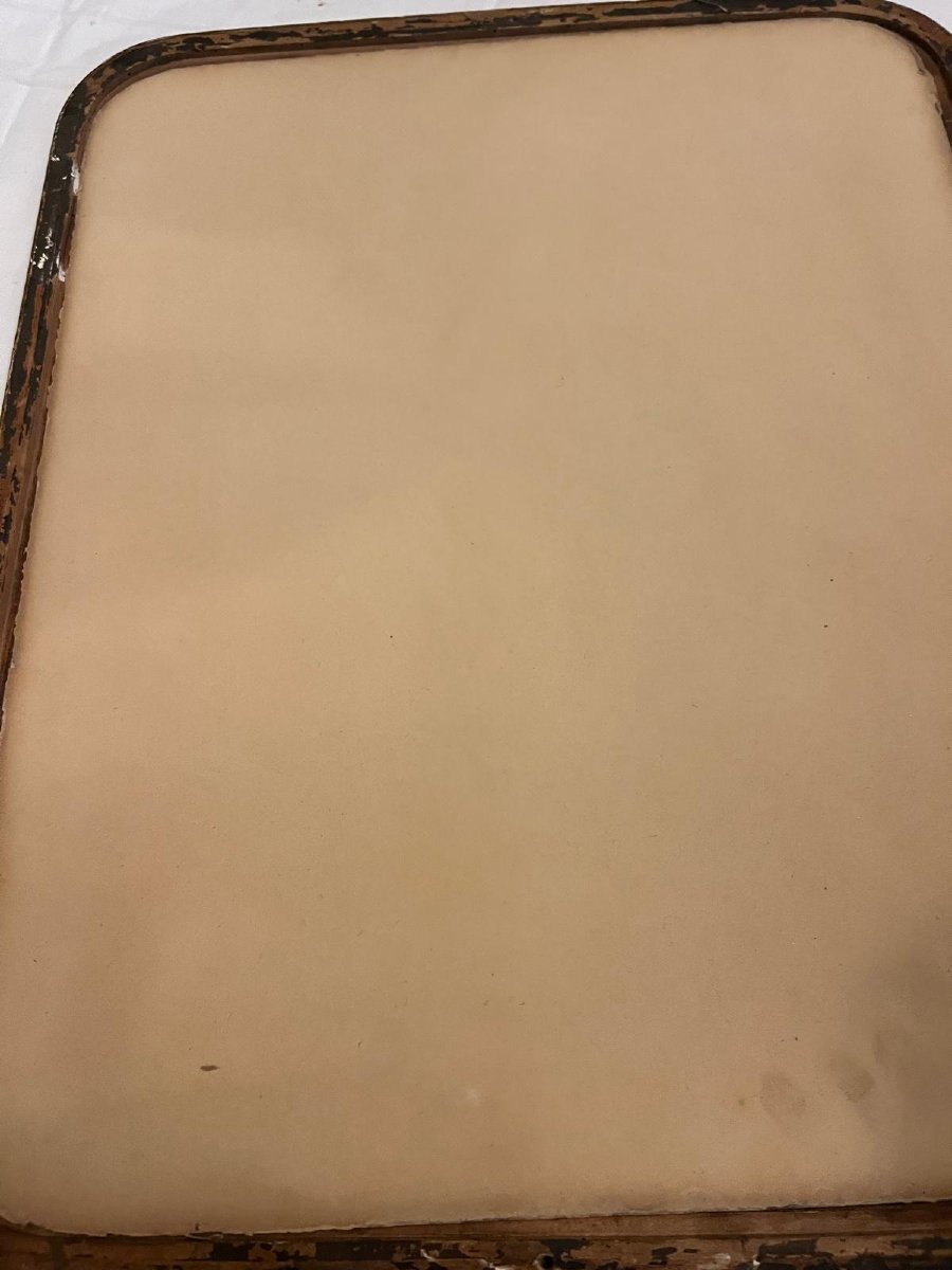 Tableau  Pastel   vers  1800  sans Vitre, cadre d'origine  feuille d'or.-photo-4