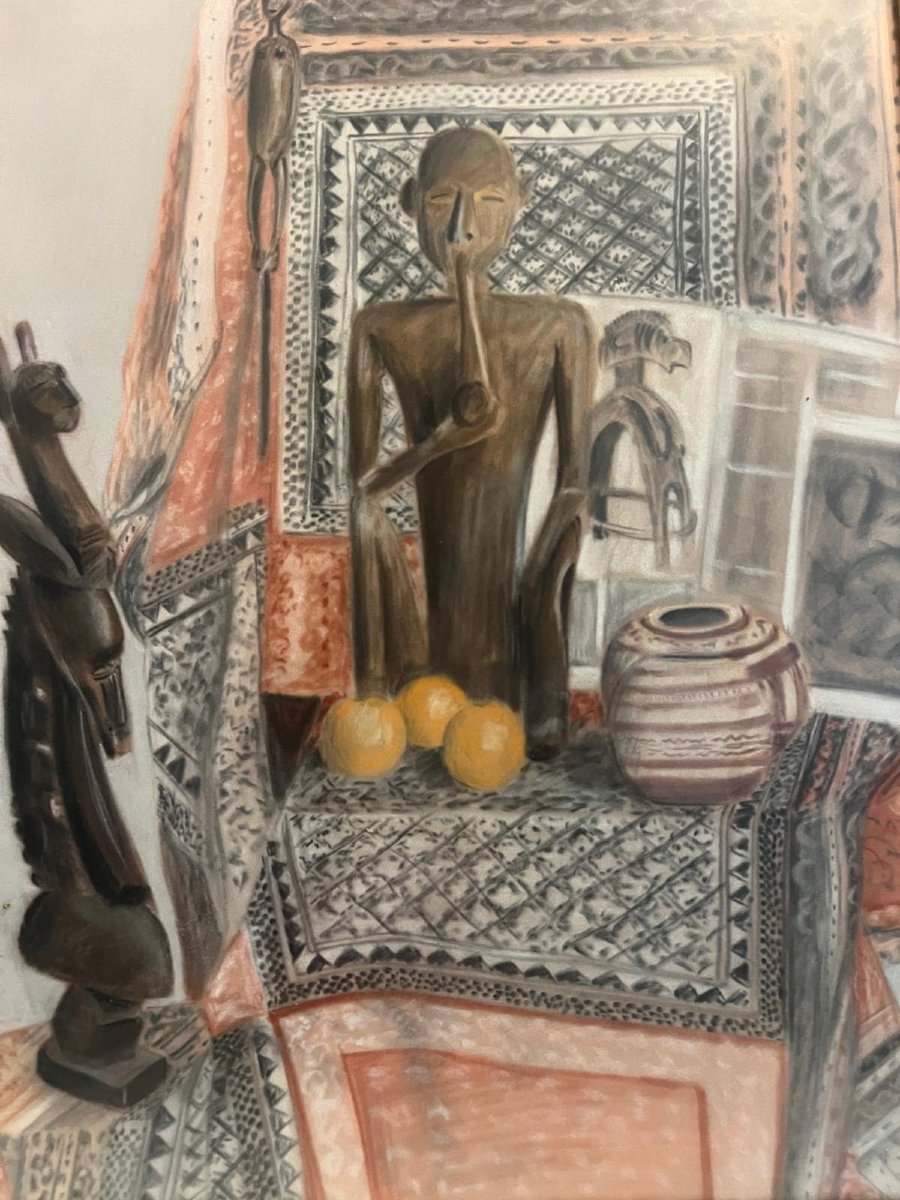 Still Life Painting African Objects-photo-2