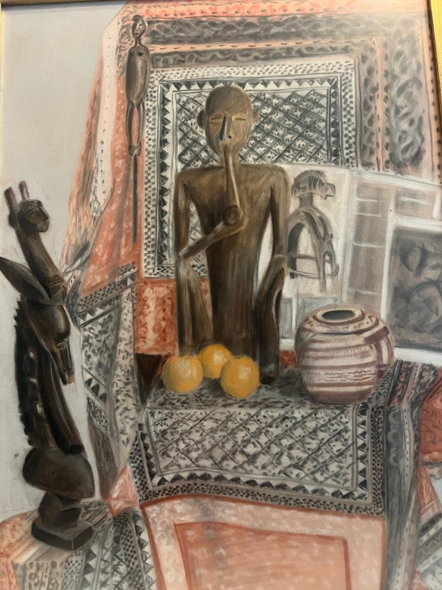 Still Life Painting African Objects-photo-3