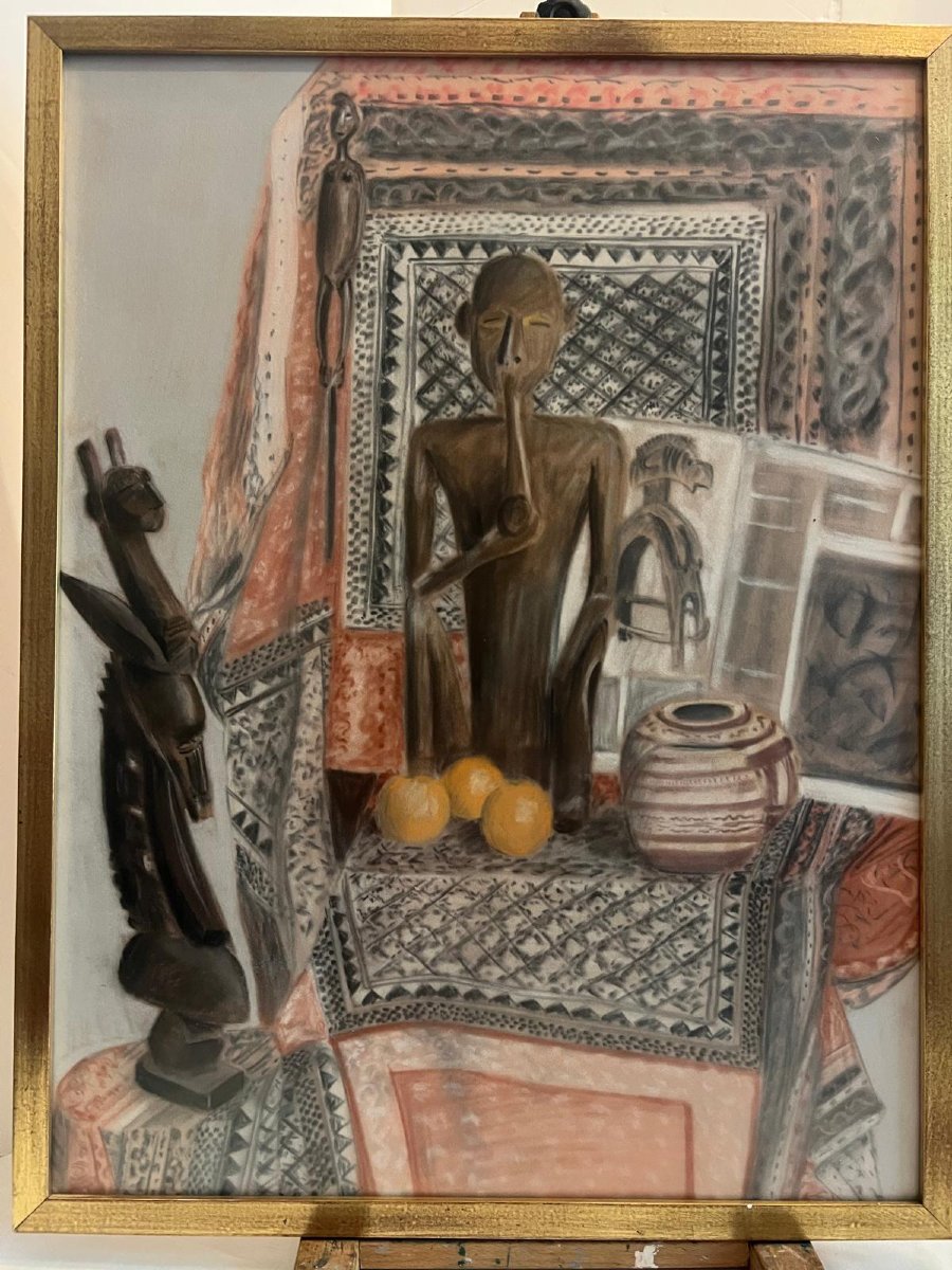 Still Life Painting African Objects-photo-4