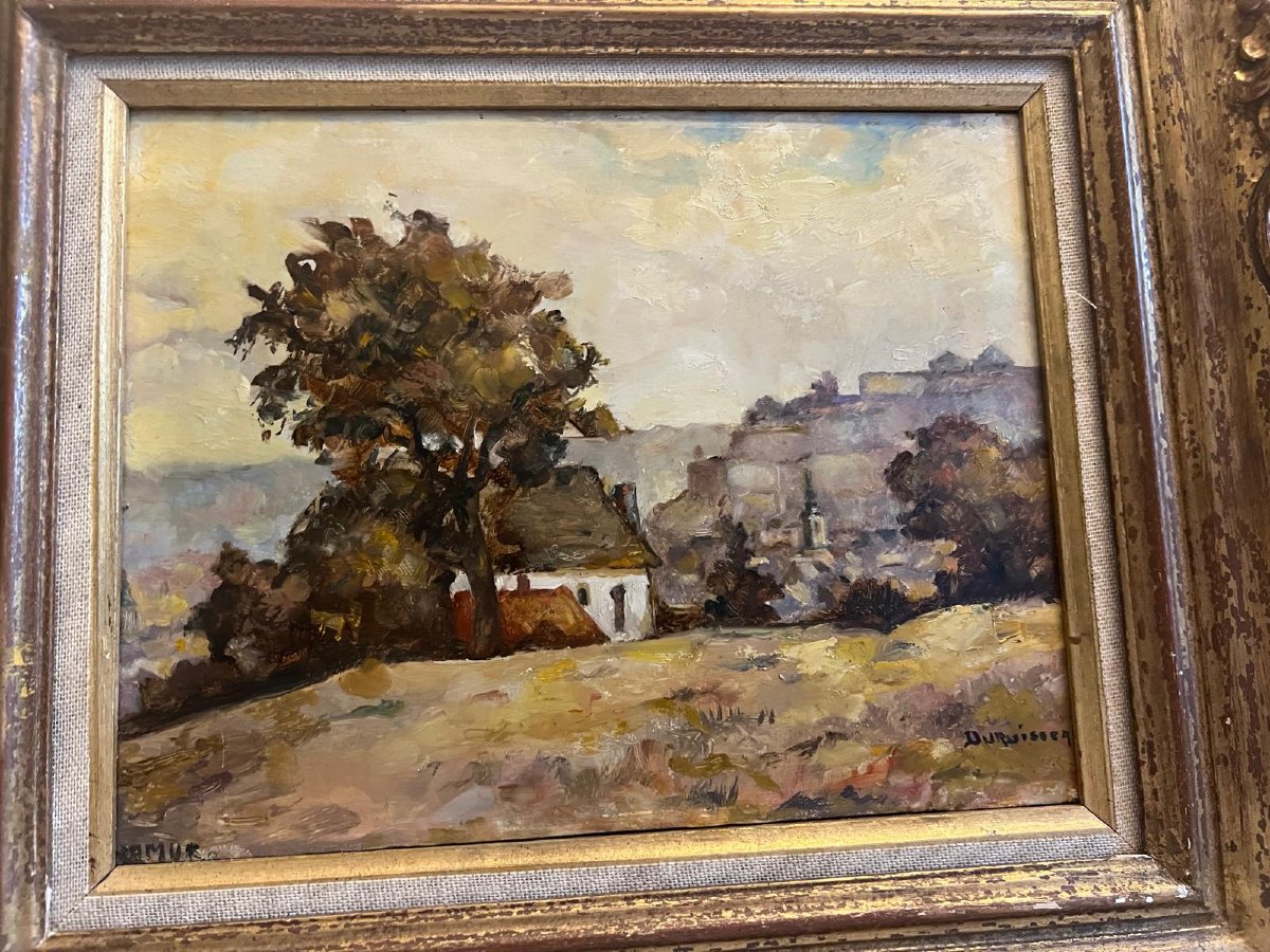 Landscape Painting Signed Durwissen Oil On Canvas -photo-2
