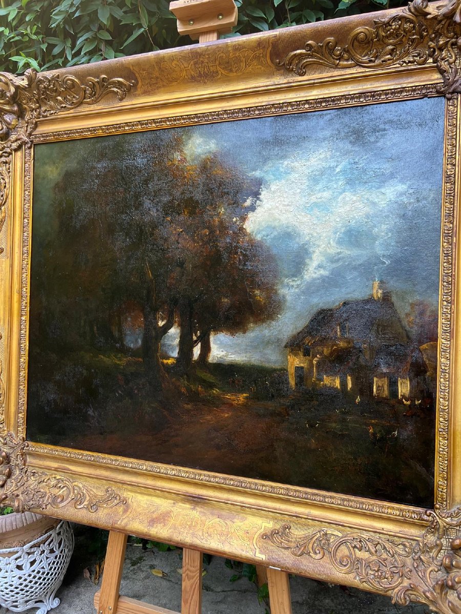  19th Century Landscape Painting, Very Beautiful Quality Of Painting, Beautiful Frame And Beautiful Frame.-photo-1