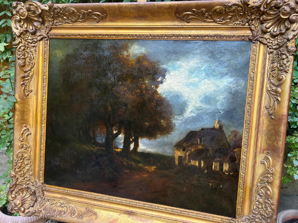  19th Century Landscape Painting, Very Beautiful Quality Of Painting, Beautiful Frame And Beautiful Frame.