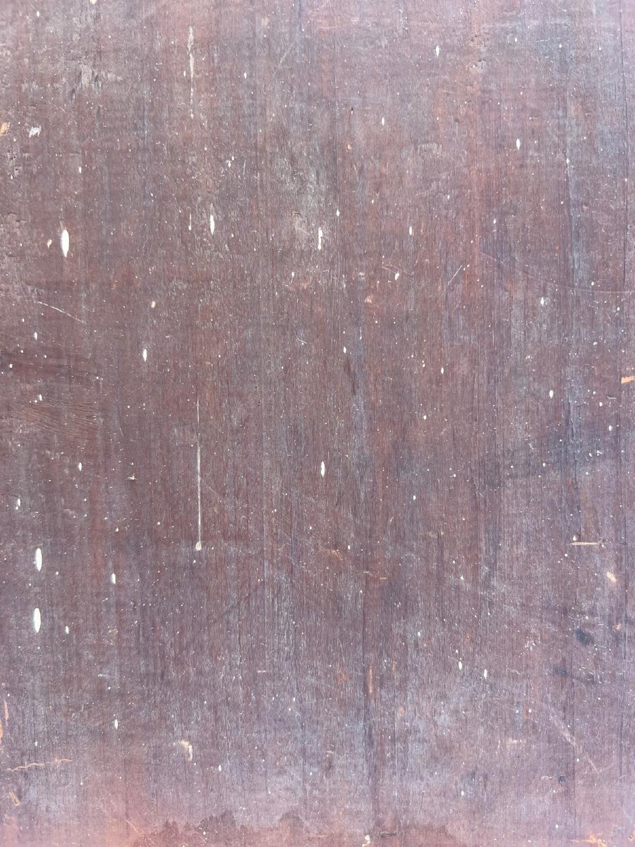Tableau Orientaliste  rue  Animée, Huile sur bois. -photo-4