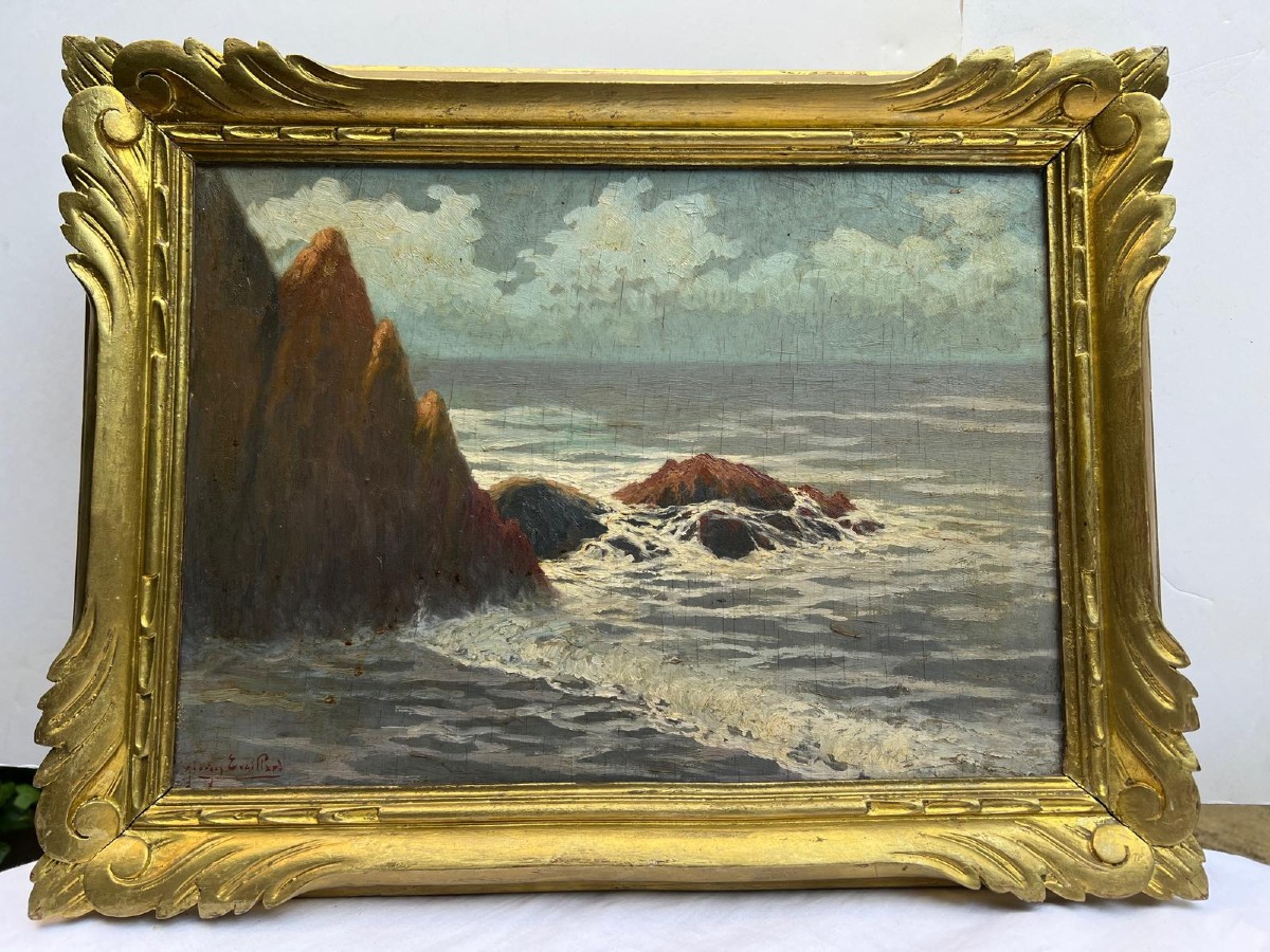 Tableau Bretagne Bord de Mer Signé Georges Eveillard. 