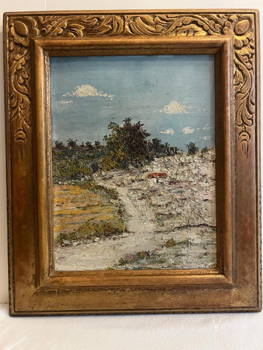 Tableau  Paysage  Signé  A. Pellegrini  1932.-photo-1