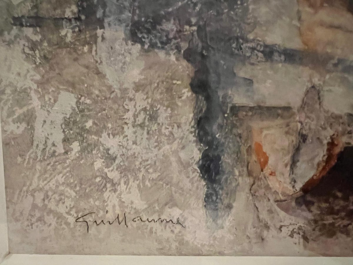 Tableau  Passerelle  Debilly   Paris,  Signé  Victor  Guillaume, Aquarelle sur papier. -photo-4