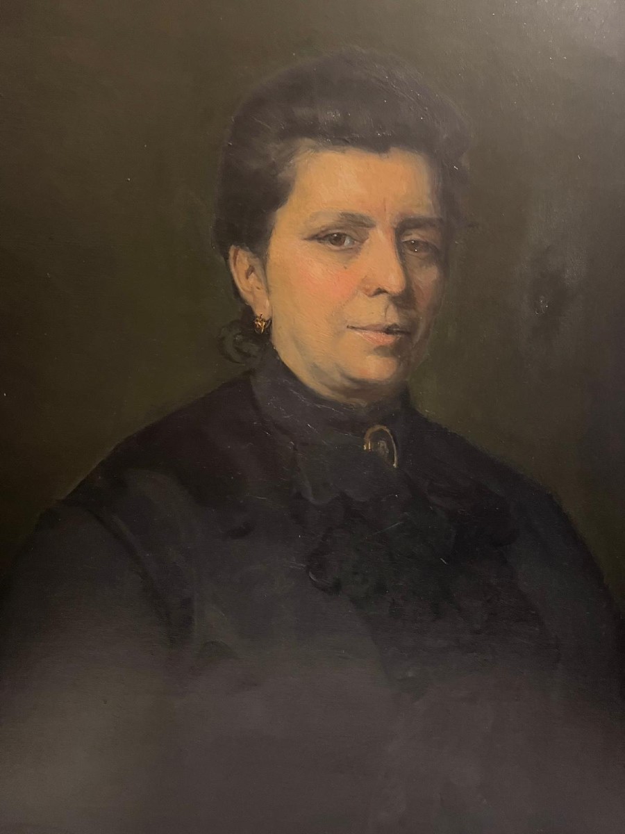 Tableau Portrai de Femme,Clotilde Peutat épouse de DruetSigné 1893, Jules Guillemin, né 1866