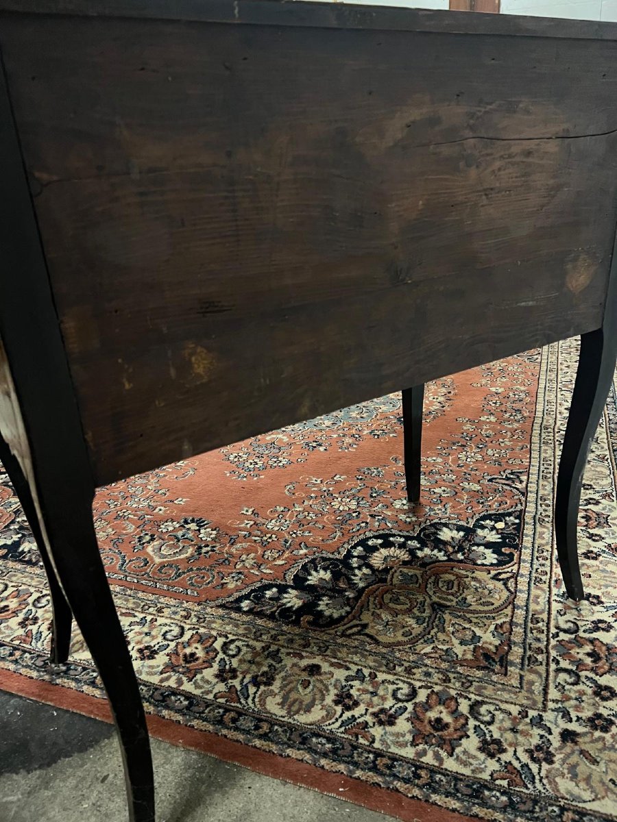 19th Century Marquetry Secretary Secret Drawer, Hand Delivered. -photo-8