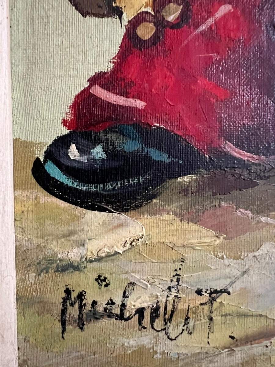 Deux  tableaux Poulbots  Originaux Signé Michel Thomas, peintre 1937-2014.-photo-4