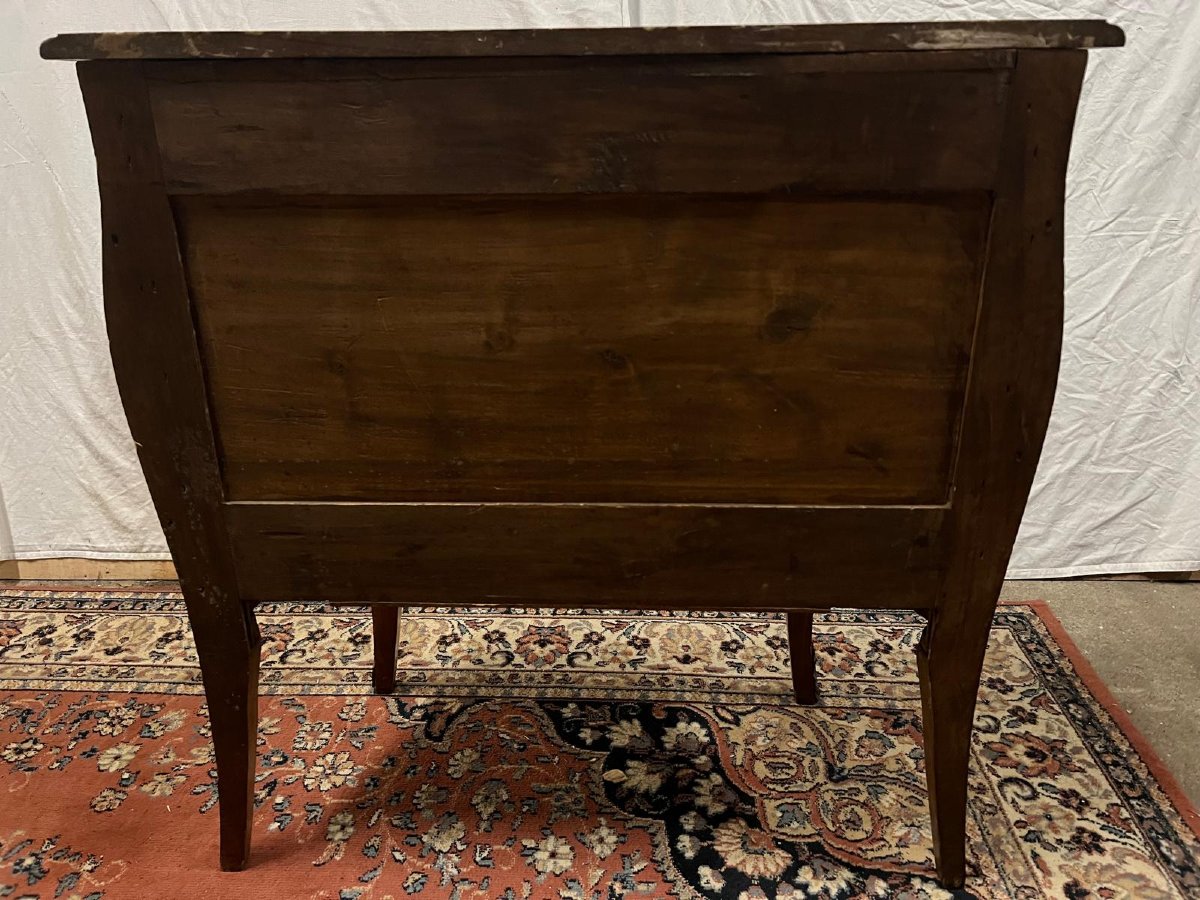 19th Century Marquetry Chest Of Drawers, Small Restoration, Hand-delivered. -photo-4