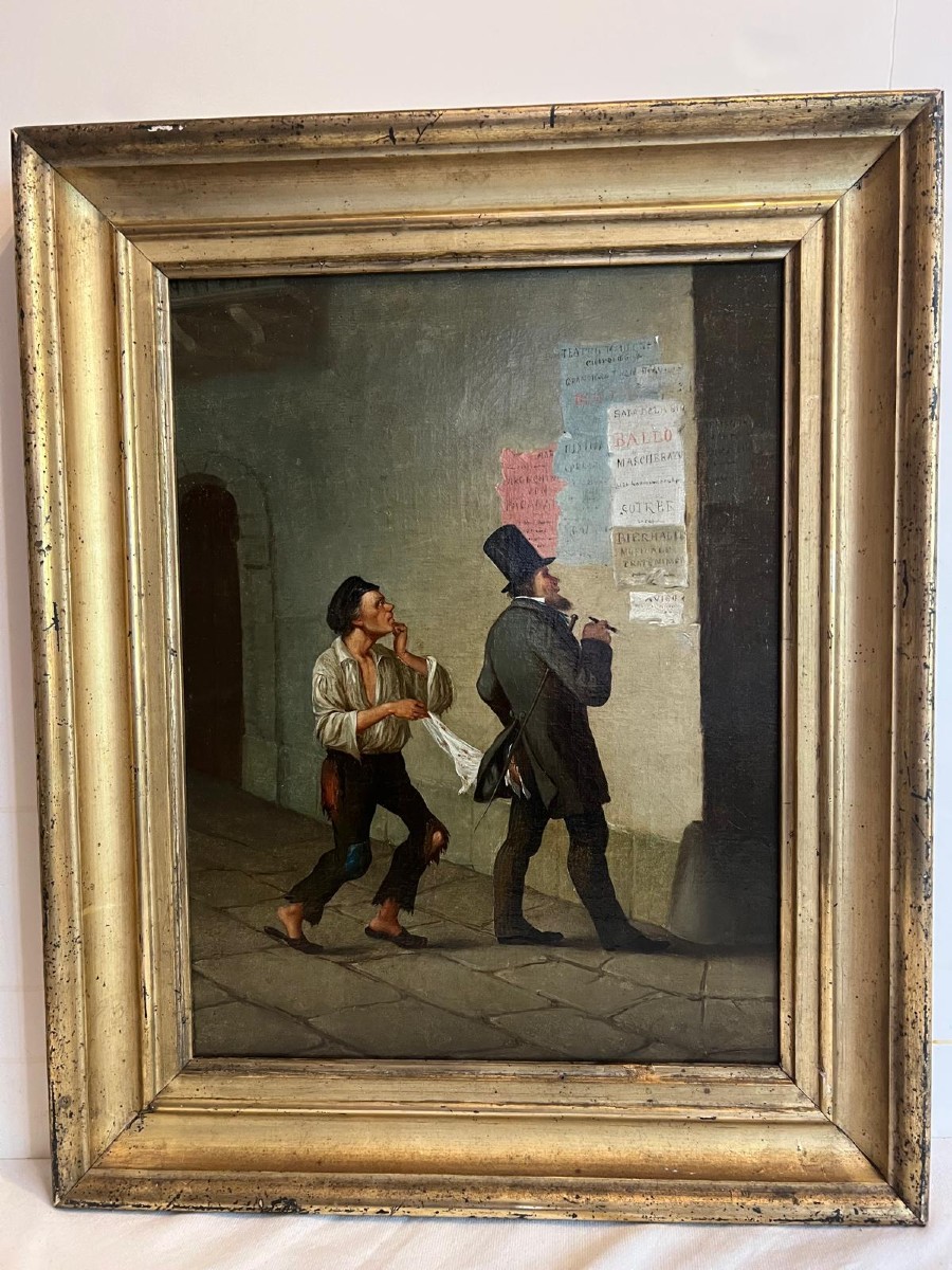 Painting Little Thief Takes Advantage Of The Bourgeois' Intention. 