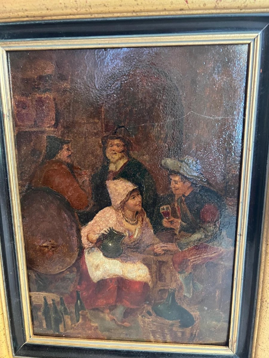 Tableau  Scène de Cabaret Signé  Frédérico  Andreotti , 1847-1930-photo-3