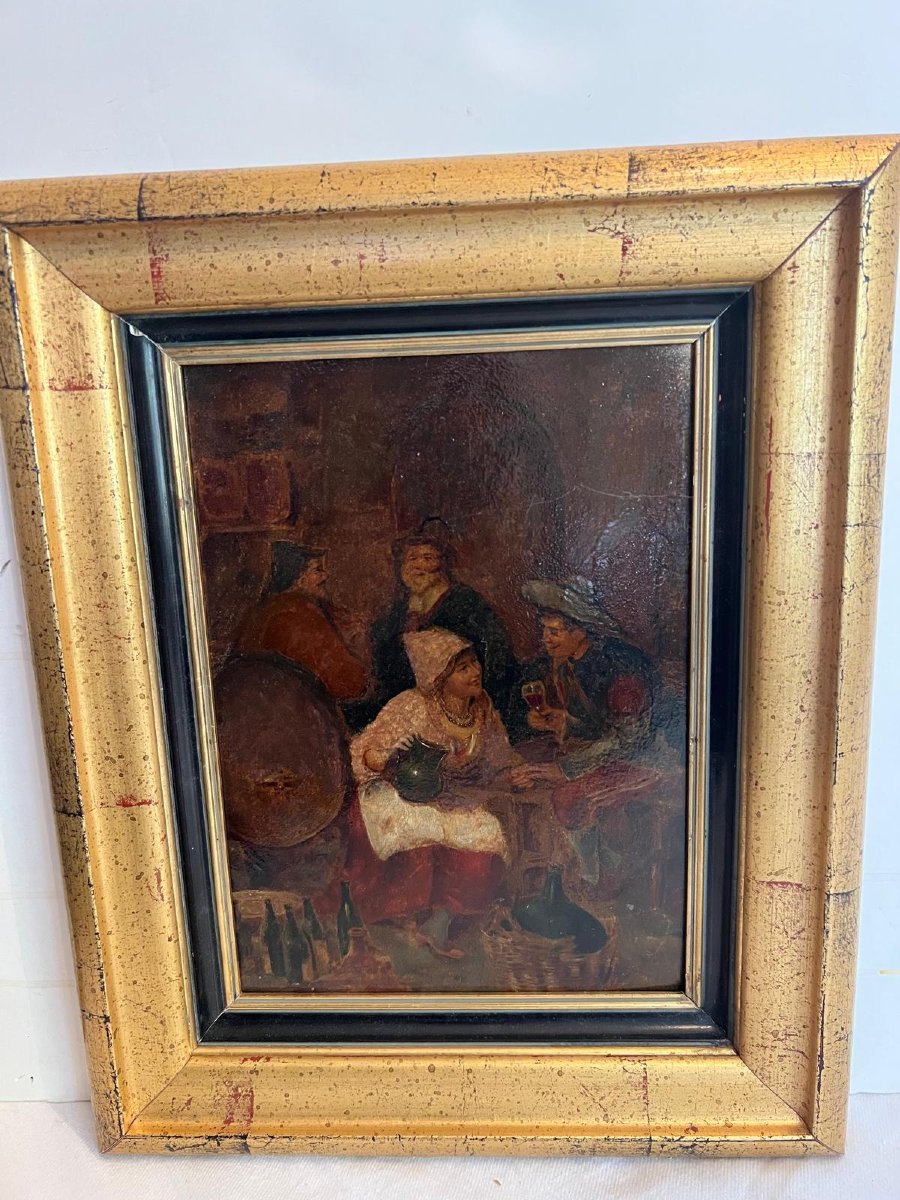 Tableau  Scène de Cabaret Signé  Frédérico  Andreotti , 1847-1930-photo-4