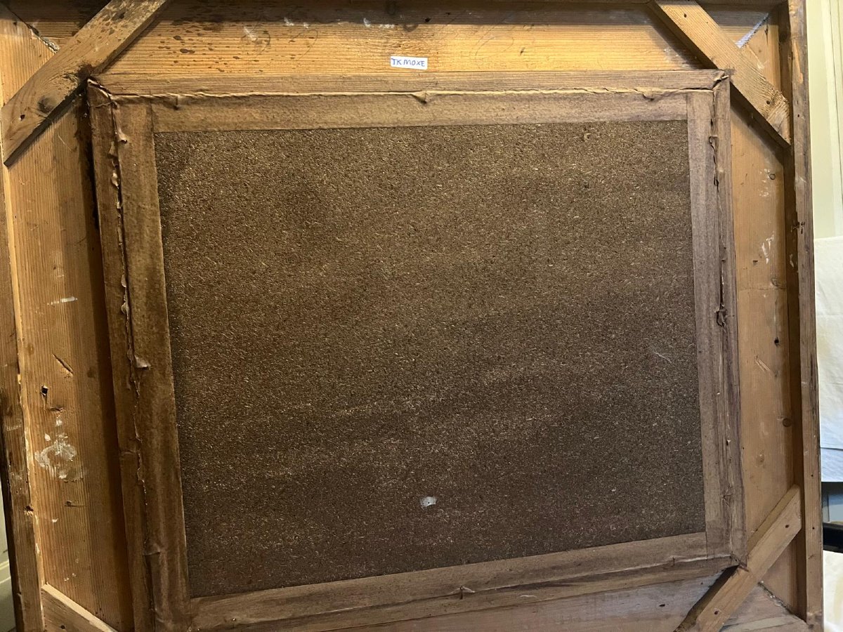 Painting Sheepfold Hens And Sheep Signed Simion, Beautiful Frame.dre, Beautiful Frame. -photo-6