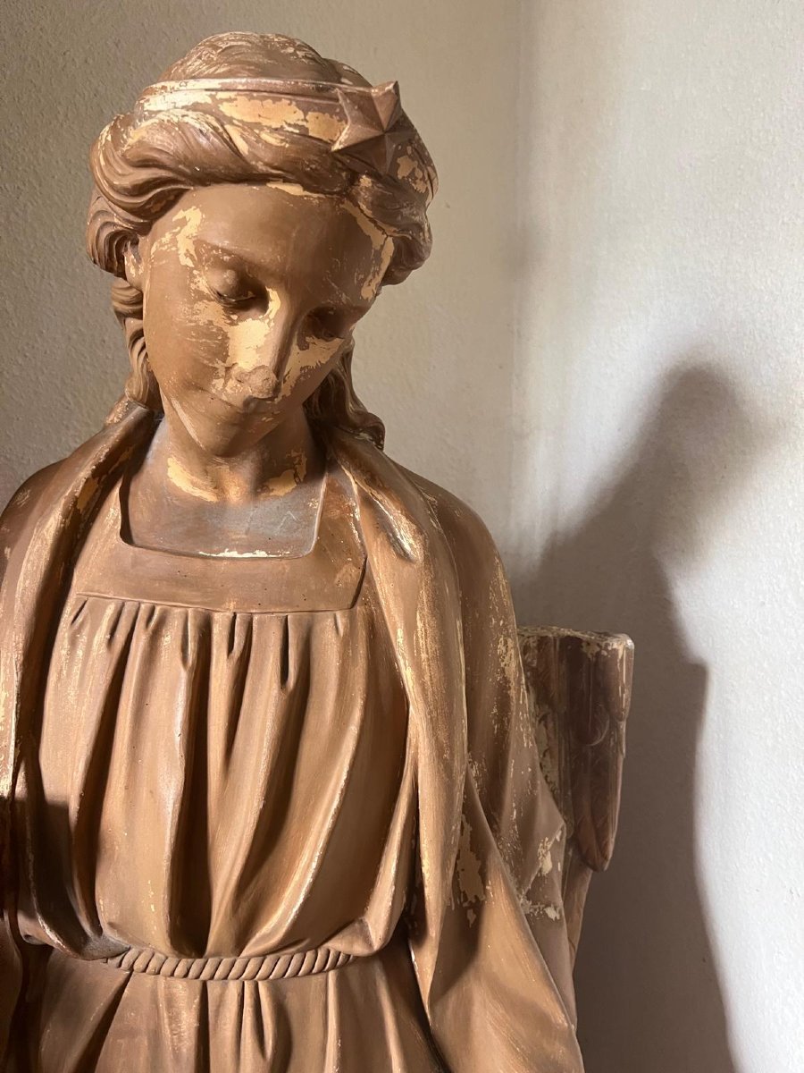 Terracotta Sculpture, The Hands Were Cut Off At The Time When All Statues Were Amputated. -photo-4