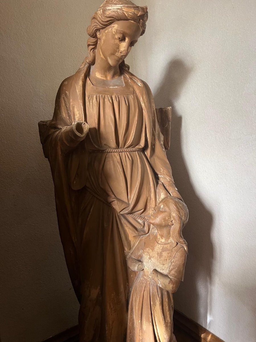 Terracotta Sculpture, The Hands Were Cut Off At The Time When All Statues Were Amputated. -photo-1