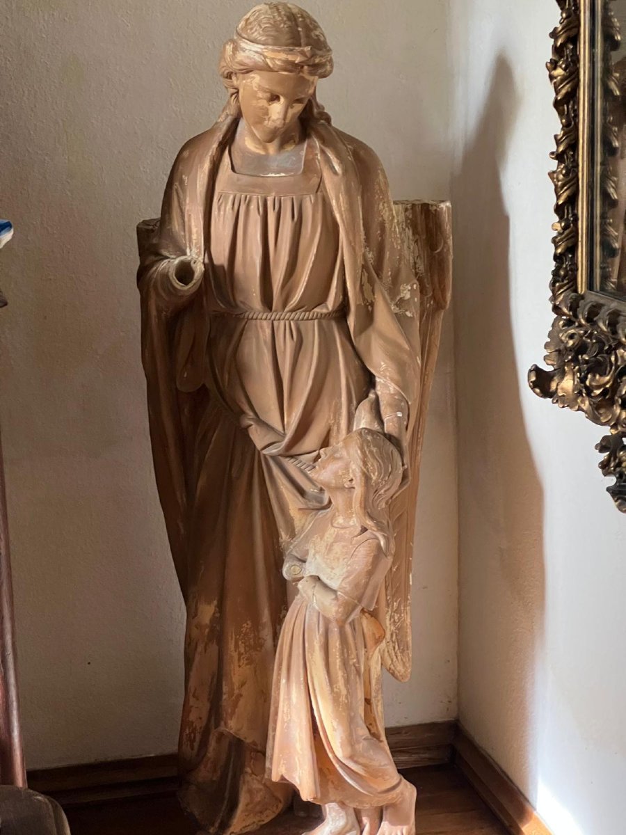 Terracotta Sculpture, The Hands Were Cut Off At The Time When All Statues Were Amputated. -photo-3