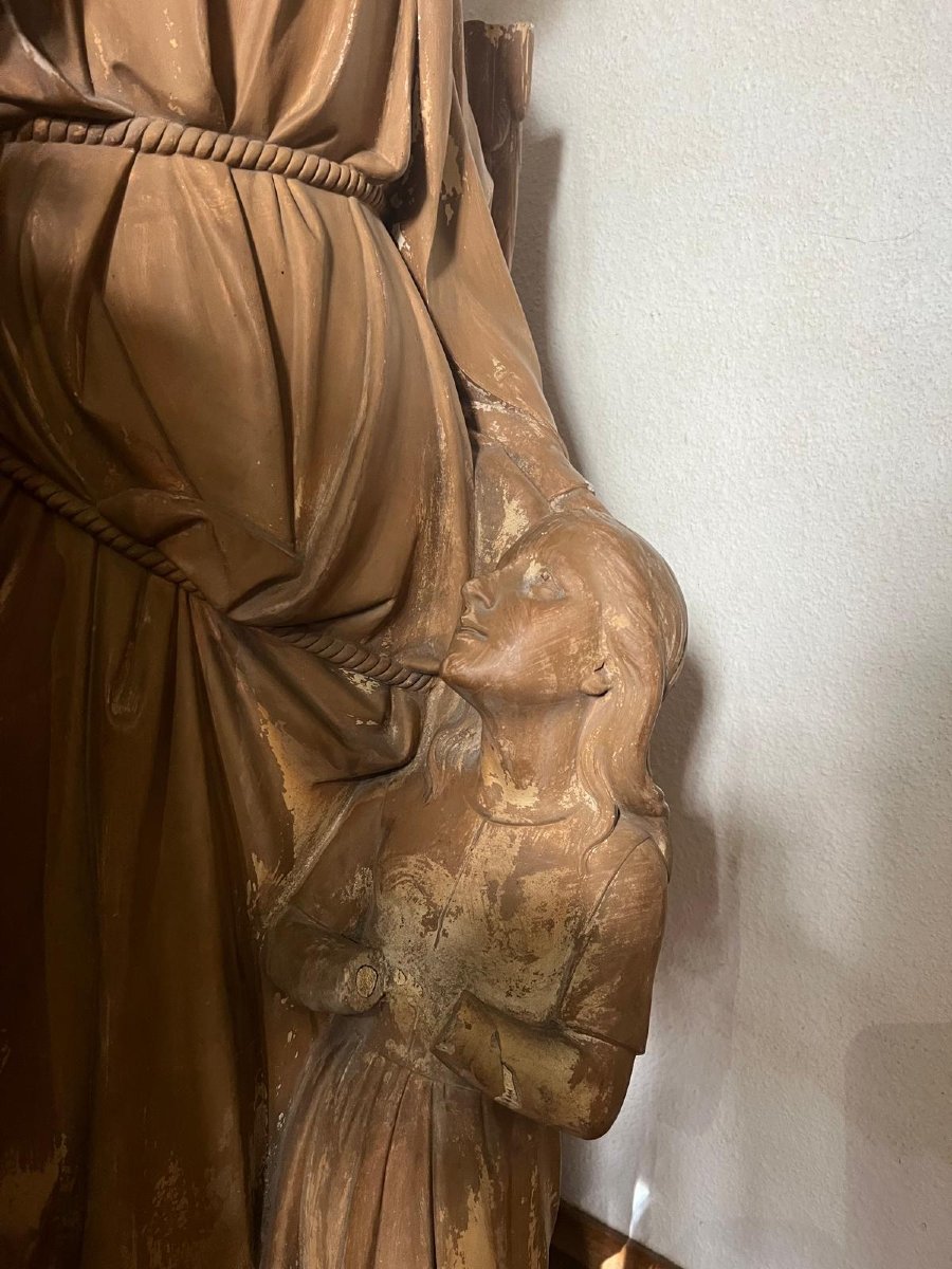 Terracotta Sculpture, The Hands Were Cut Off At The Time When All Statues Were Amputated. -photo-4