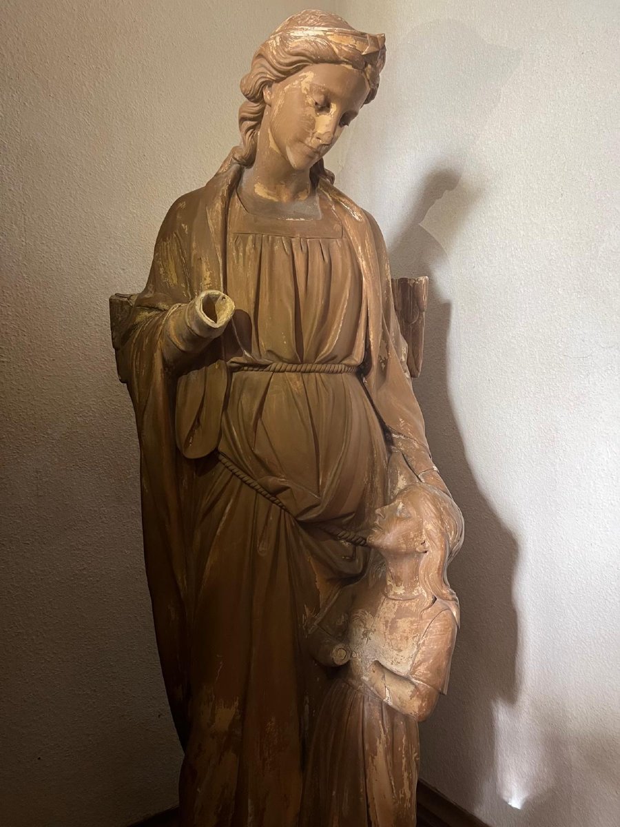 Terracotta Sculpture, The Hands Were Cut Off At The Time When All Statues Were Amputated. -photo-5