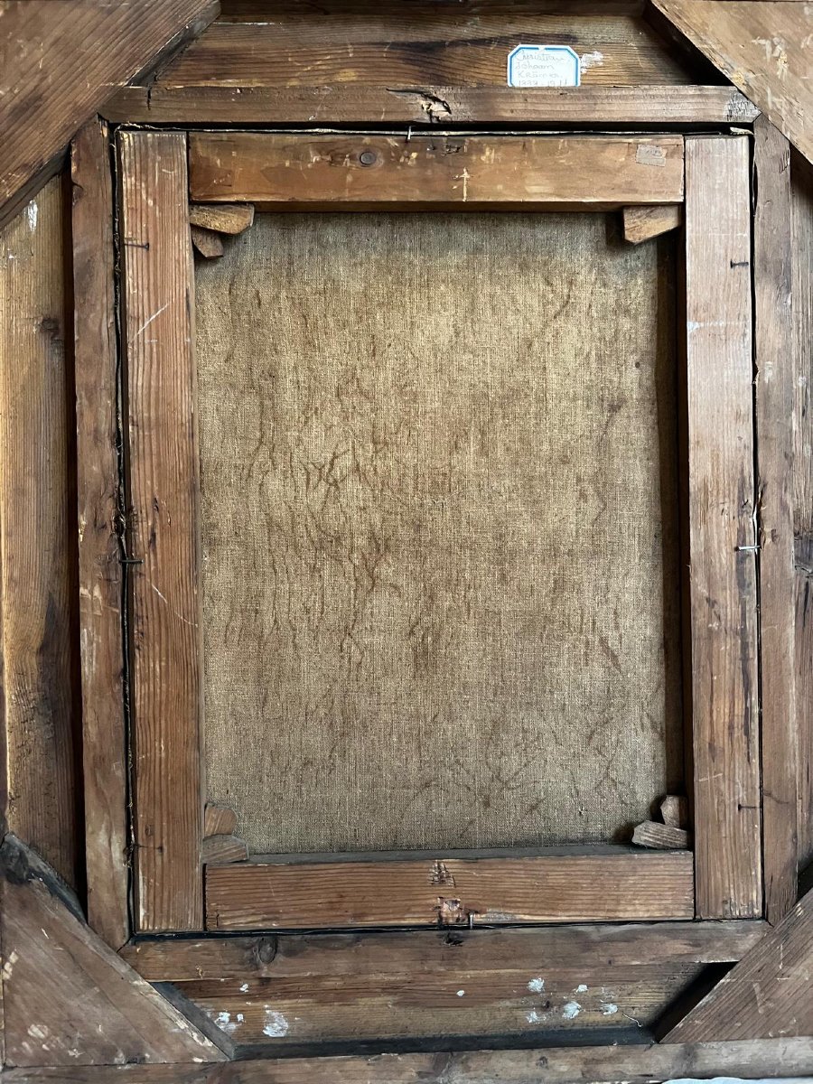 Landscape Painting With Deer And Does By A Lake, Signed Christian Johann Kröner 1838-1911.-photo-4