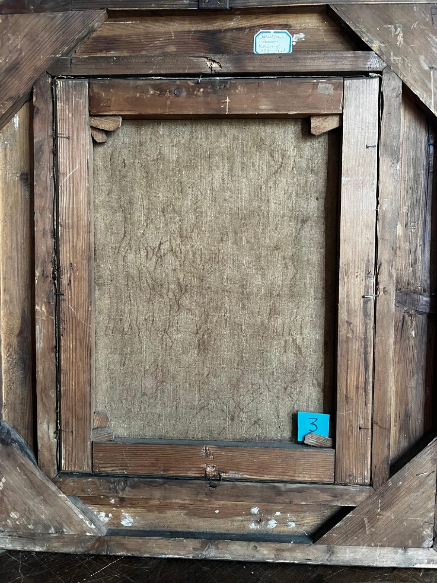 Landscape Painting With Deer And Does By A Lake, Signed Christian Johann Kröner 1838-1911.-photo-5