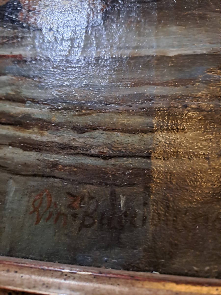 Tableau  Italien  le  Violoniste Signé Busciolano Vincenzo 1851 -1926.-photo-4