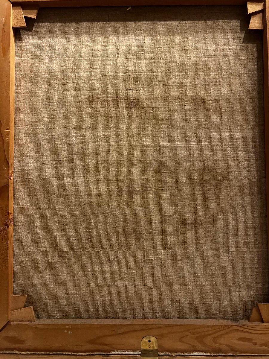 2 Paintings Italian School Fish Market Signed Illegible And Venice Canal.-photo-8