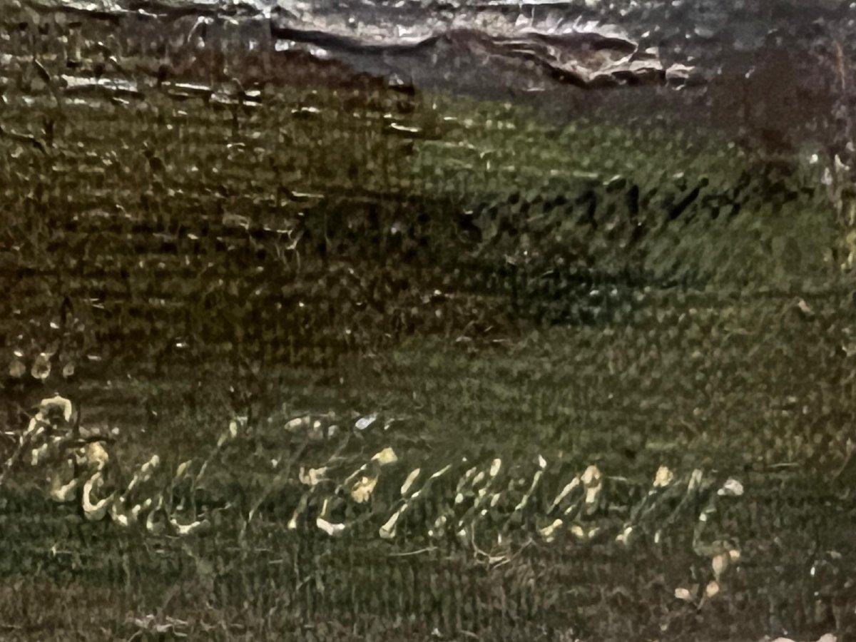 Tableau  Marine  Signé Paul  Hermans 1898-1972, Huile sur toile maroufler sur bois. -photo-3