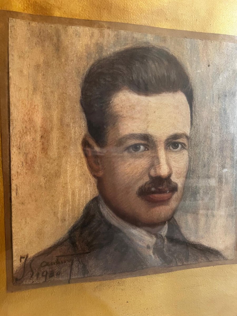 Portrait Painting Of Jean Isidore, Born In 1898, Died In 1967.-photo-2