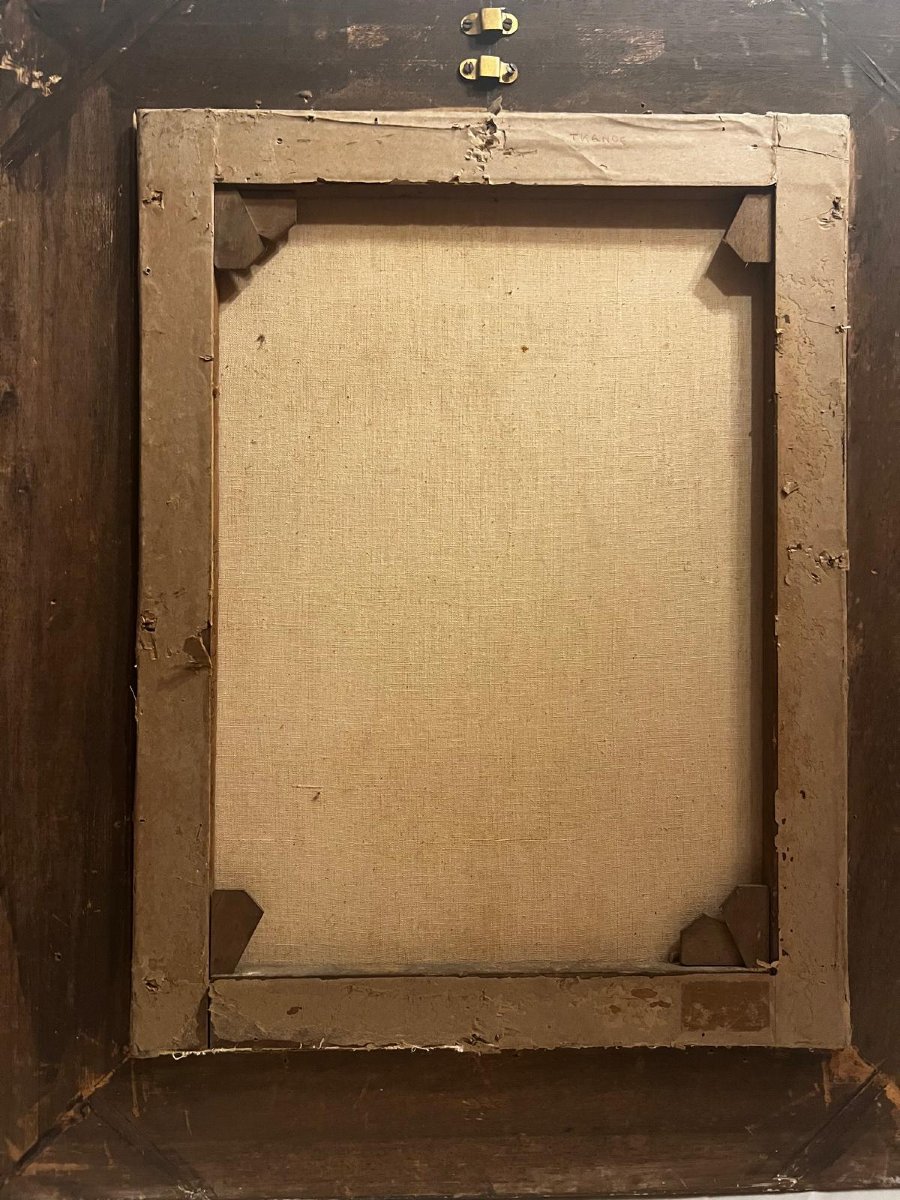 Tableau le Bain de Minuit, Belle qualité , Huile sur toile. -photo-5