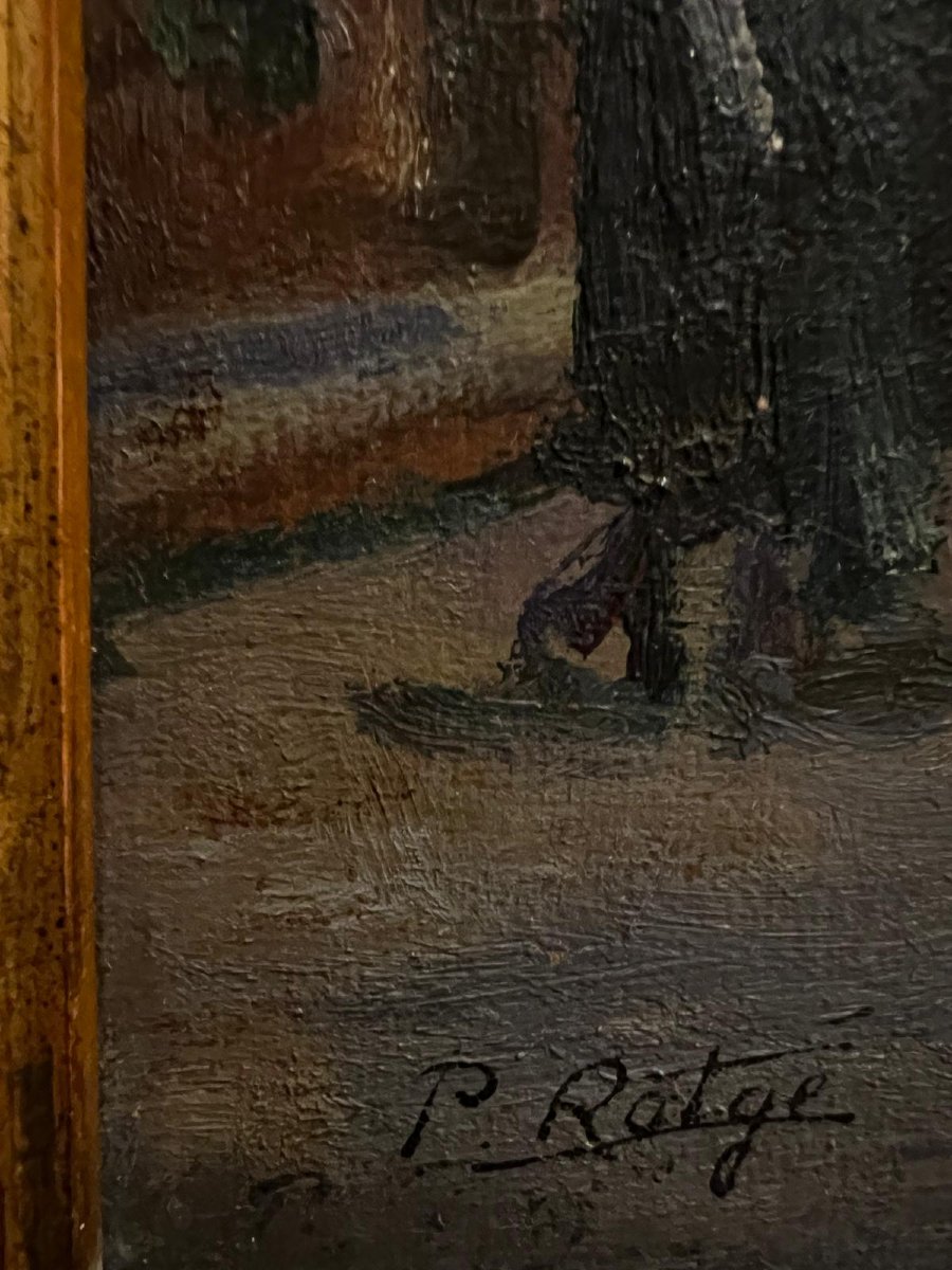 Tableau  ville de Strasbourg  Signé  ROTGE  PROSPER ,   1895- 1969-photo-4