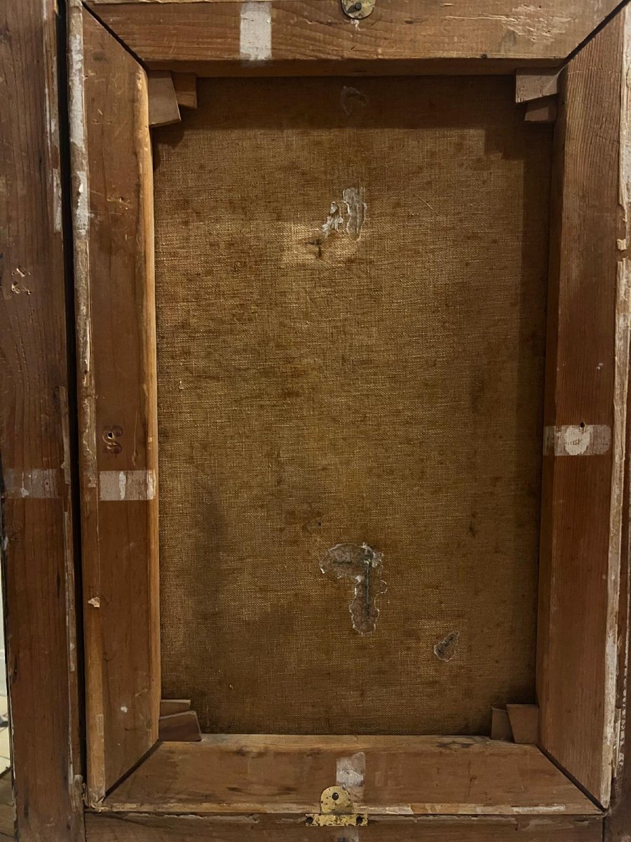 Painting Portrait Of A Young Girl Signed Konrad Schmid 1899-1958.-photo-4