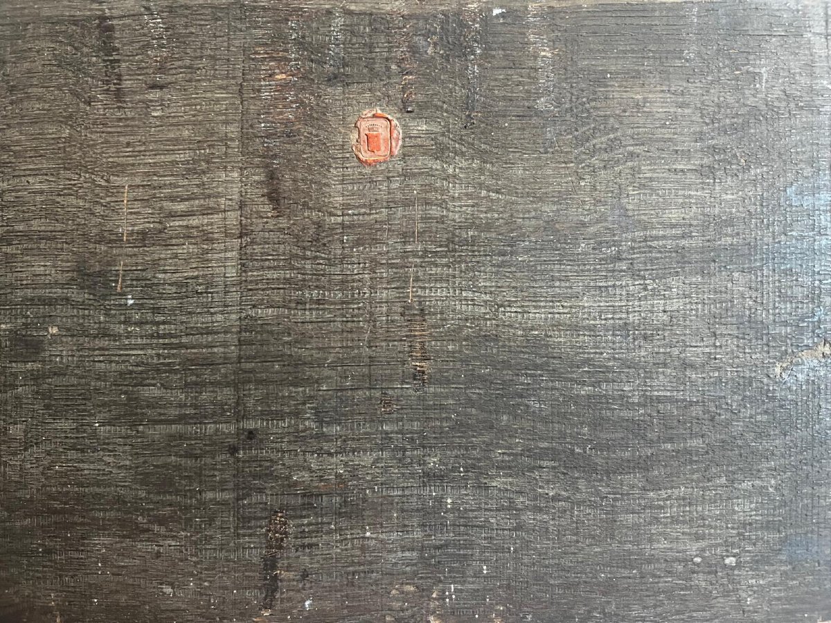 Painting Battle Scene Italy, Francesco Graziani Ciccio Napolitano, Oil On Wood. -photo-5