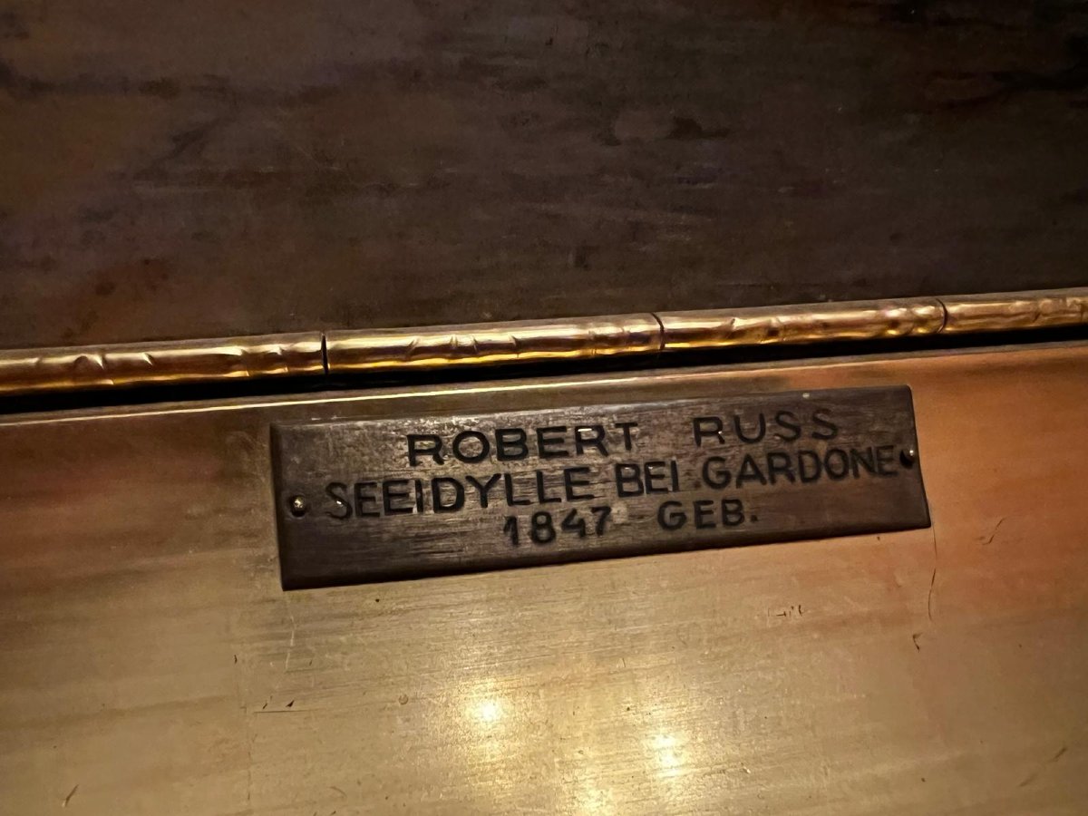 Tableau  Paysage Huile impression sur papier Maroufler sur toile Robert  Russ  née en 1847-1922-photo-4