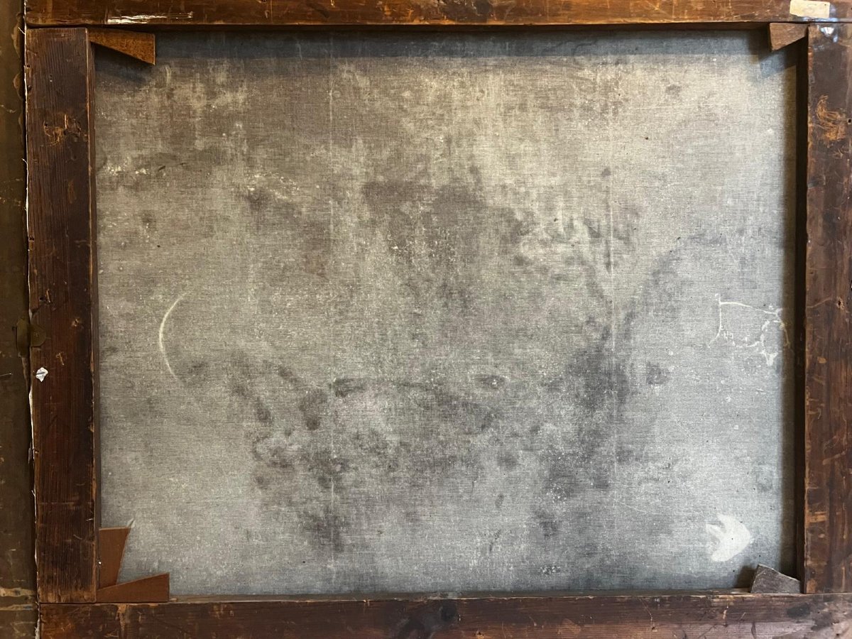 Tableau Paysage de Montagnes avec Toren très belle  qualité cadre d'époque 19ème. -photo-4